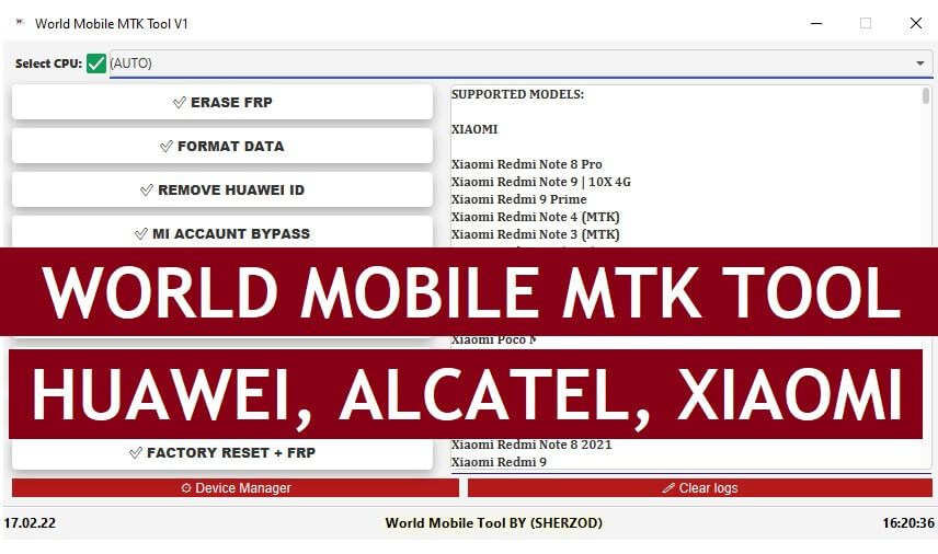 Universal MTK Tool Interface