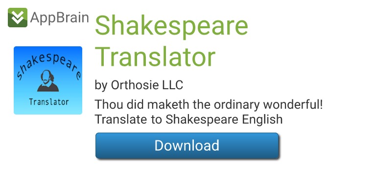 Pocket Bard: Shakespeare Translator App