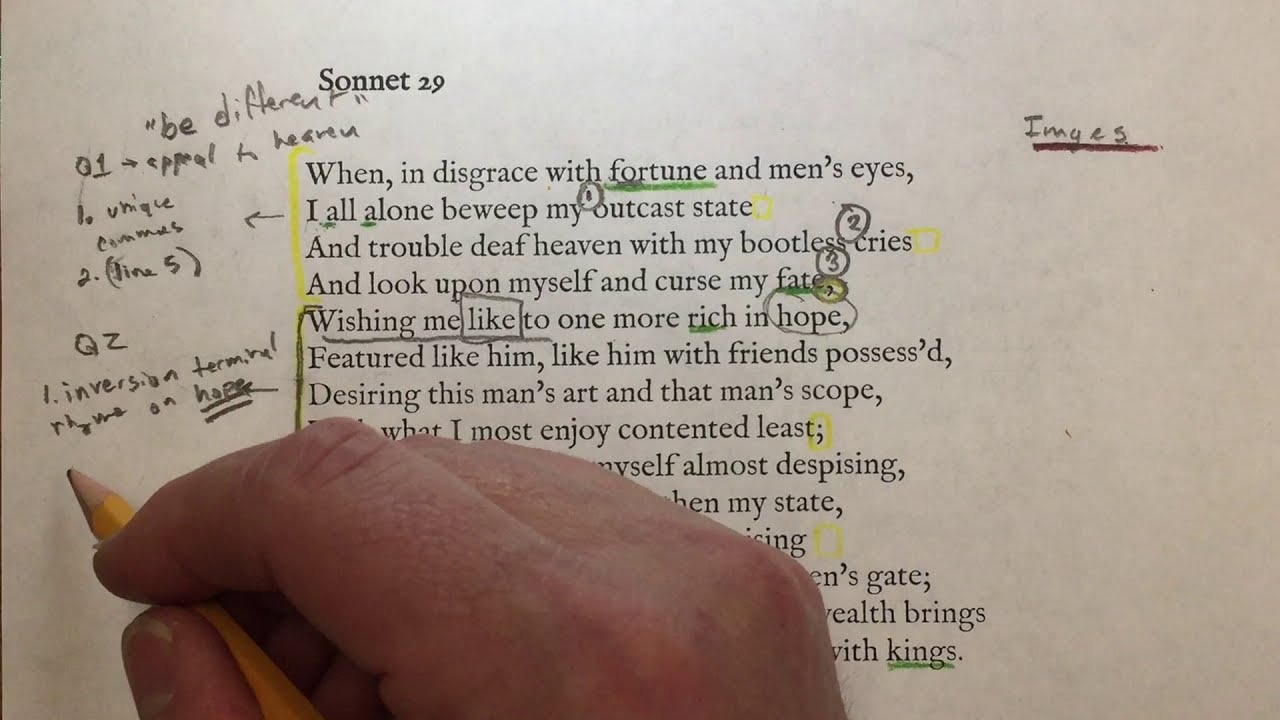 Sonnet 29 Decoded: Shakespeare's Self-Doubt